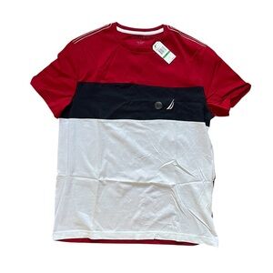 Nautica Men’s Size Large Colorblock Short Sleeve T Shirt